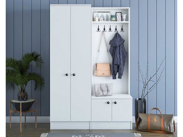 M11 kapstok | 100% melamine | wit - afbeelding 1 van  7