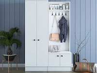 M11 kapstok | 100% melamine | wit - afbeelding 1 van  7