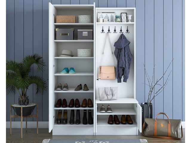 M11 kapstok | 100% melamine | wit - afbeelding 2 van  7