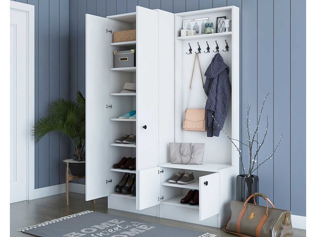 M11 kapstok | 100% melamine | wit - afbeelding 3 van  7
