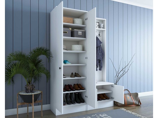 M11 kapstok | 100% melamine | wit - afbeelding 4 van  7