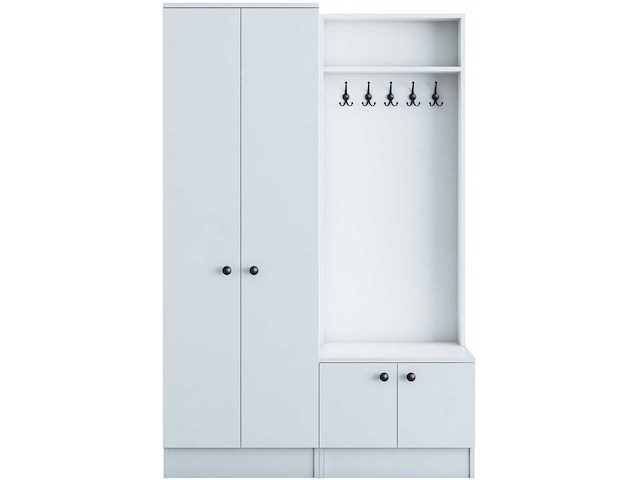 M11 kapstok | 100% melamine | wit - afbeelding 6 van  7