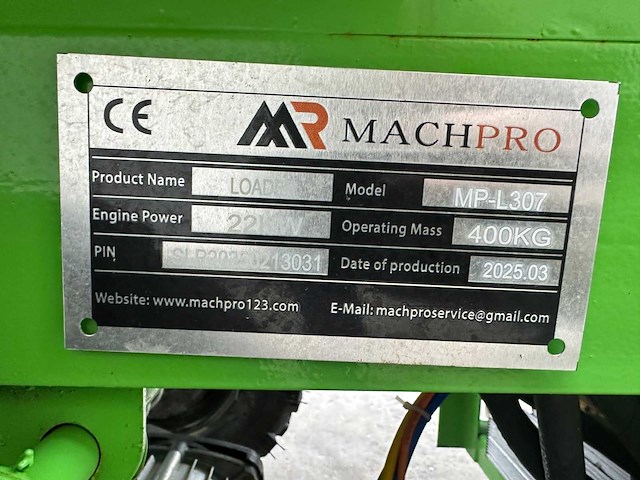 Machpro - 2025 - mp-l307 - mini-wiellader - afbeelding 16 van  24
