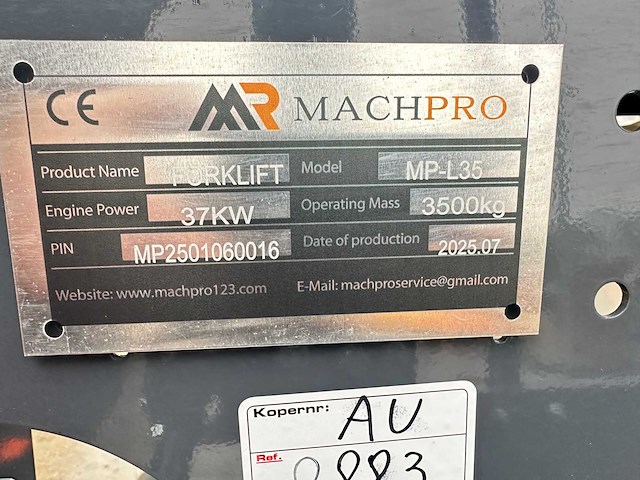 Machpro - 2025 - mp-l35 - vorkheftruck - afbeelding 32 van  38