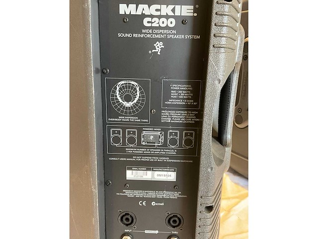 Mackie c200 luidspreker (2x) - afbeelding 4 van  5