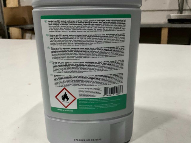 Maco alcoline hygiënische handgel 4 liter met pomp (24x) - afbeelding 3 van  3