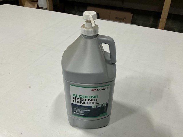 Maco alcoline hygiënische handgel 4 liter met pomp (24x) - afbeelding 2 van  3