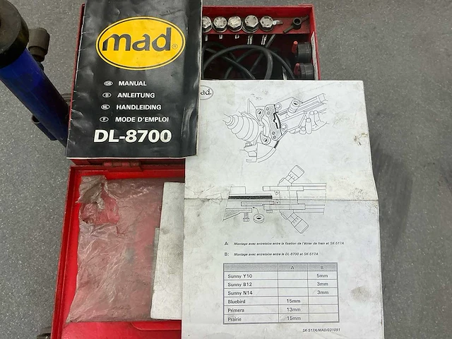 Mad dl-8700 remschijf afdraaimachine speciaal gereedschap - afbeelding 5 van  8