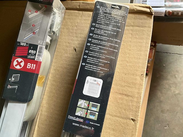 Madeco kit voor de confectie van een vouwgordijn 120 x 250 cm hoog (16x) - afbeelding 4 van  7