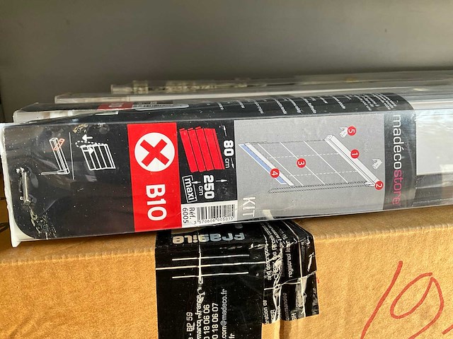 Madeco kit voor de confectie van een vouwgordijn 80 x 250 cm hoog (35x) - afbeelding 2 van  4