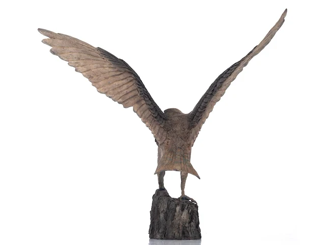 Madeleine van der knoop (1953), the falcon, n° 3/6, cold-painted bronze, 71 x 78 cm. (27.94 x 30.71 in.) - afbeelding 5 van  10