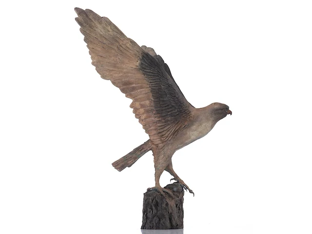 Madeleine van der knoop (1953), the falcon, n° 3/6, cold-painted bronze, 71 x 78 cm. (27.94 x 30.71 in.) - afbeelding 6 van  10