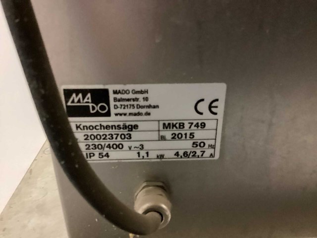 Mado mkb650 vleeszaagmachine - afbeelding 3 van  3
