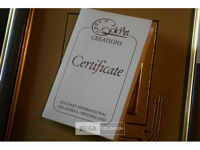 Madonna del don gold art miniature met certificaat - afbeelding 2 van  3