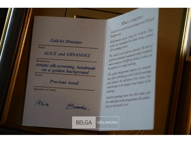 Madonna del don gold art miniature met certificaat - afbeelding 3 van  3
