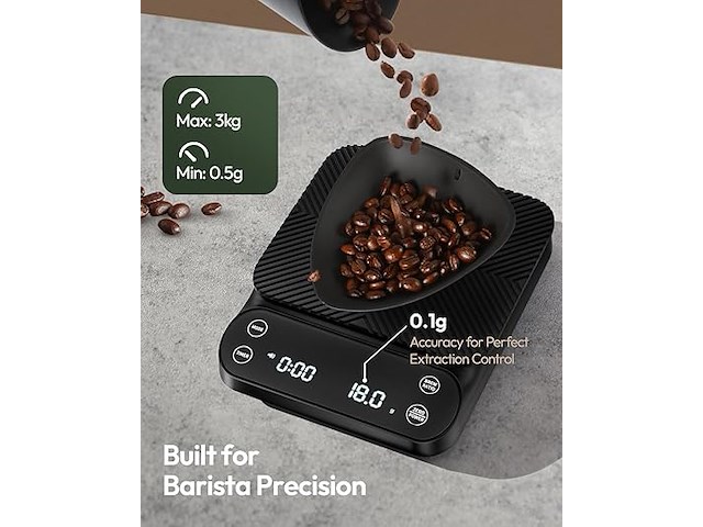 Maestri house koffieweegschaal met timer - afbeelding 6 van  7