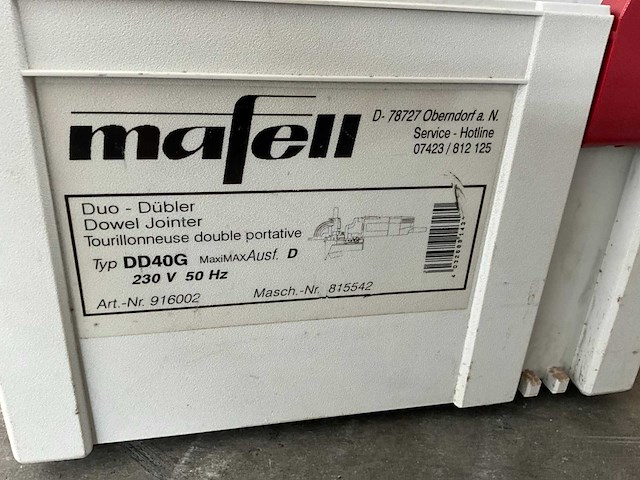 Mafell dd40g duodeuvel systeem - afbeelding 10 van  11