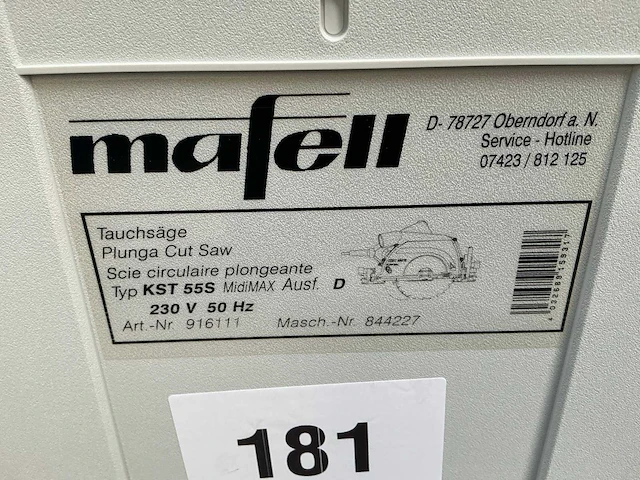 Mafell kst 55s invalzaag - afbeelding 8 van  8