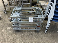 Magazijn mobiele stapeltrolly (4x) - afbeelding 1 van  1