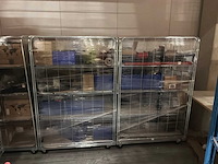 Magazijnkarren met onderdelen voor rolbruggen (3x) - afbeelding 1 van  12
