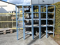 Magazijnrek blauw metaal - afbeelding 1 van  1