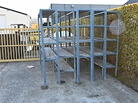 Magazijnrek blauw metaal - afbeelding 1 van  3