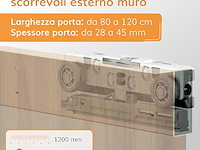 Magical 1200 onzichtbare externe rail voor wandschuifdeur - afbeelding 2 van  5