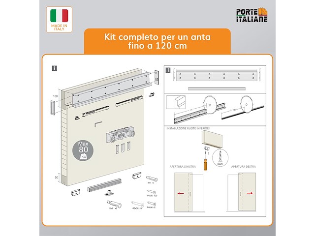 Magical 1200 onzichtbare externe rail voor wandschuifdeur - afbeelding 3 van  5
