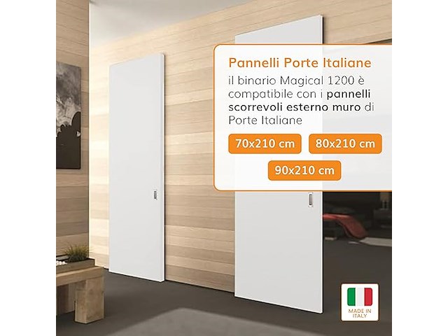 Magical 1200 onzichtbare externe rail voor wandschuifdeur - afbeelding 5 van  5