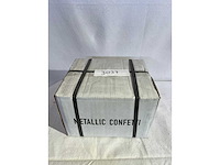 Magicfx - metallic confetti 17x17mm silver (10x) - afbeelding 3 van  3