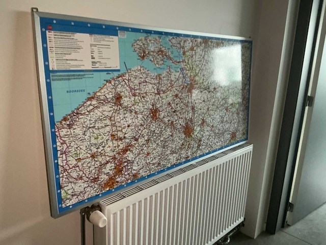 Magneetbord met landkaart vlaanderen - afbeelding 1 van  1