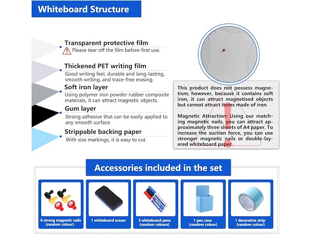 Magnetisch whiteboardsticker 300x100 cm (x7) - afbeelding 2 van  8