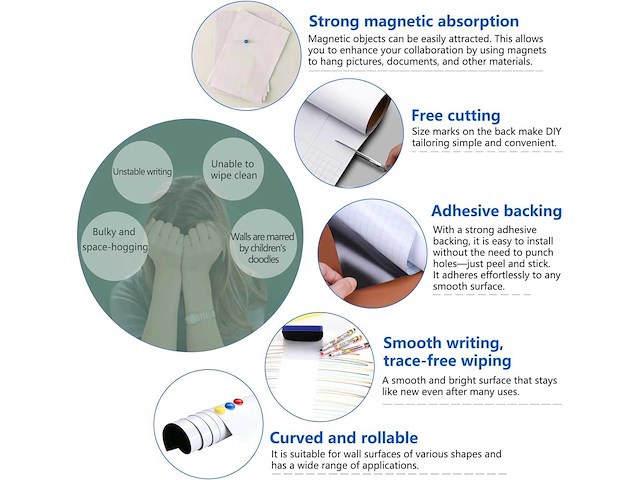 Magnetisch whiteboardsticker 300x100 cm (x7) - afbeelding 3 van  8