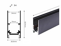 Magnetische opbouwrail 20mm 48v - 3 meter (x6) - afbeelding 6 van  6
