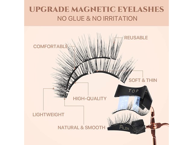 Magnetische wimpers, 2 paar - afbeelding 6 van  6