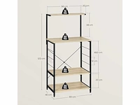 Magnetronplank, keukenkast, 4 lagen, 4 haken - afbeelding 2 van  3