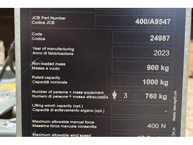 Magni uitschuifbaar platform voor jcb - afbeelding 4 van  13