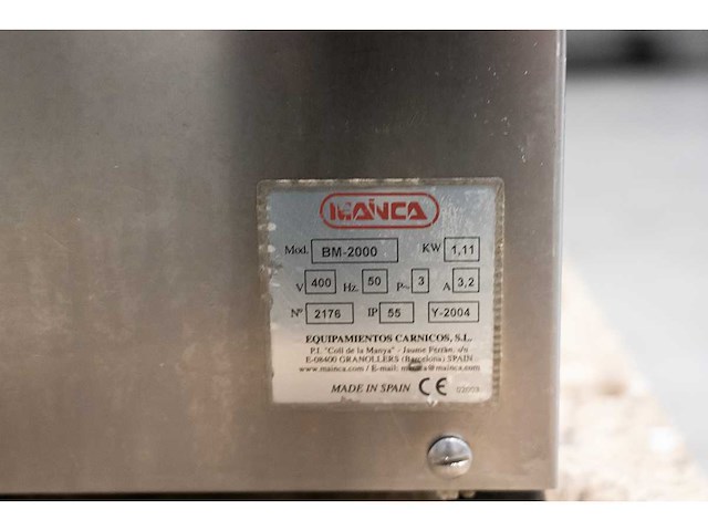 Mainca - 2004 - bm 2000 - vleeszaagmachine - afbeelding 6 van  6