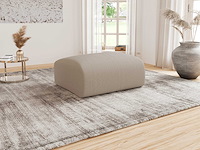 Maison céphy beige ribflufluwelen ottoman - afbeelding 1 van  7