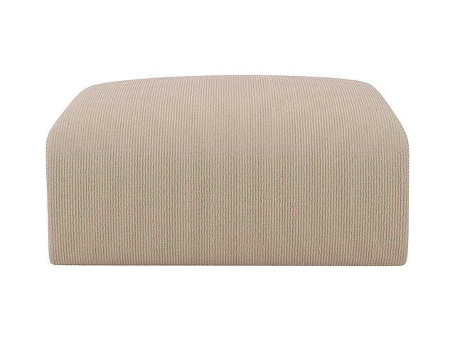 Maison céphy beige ribflufluwelen ottoman - afbeelding 2 van  7