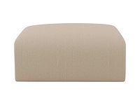 Maison céphy beige ribflufluwelen ottoman - afbeelding 2 van  7