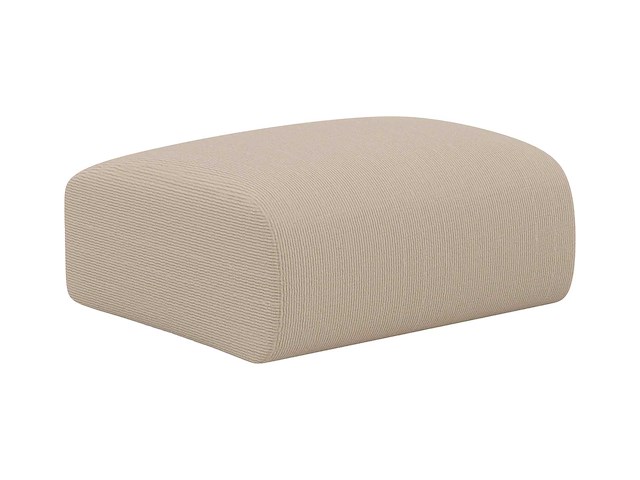 Maison céphy beige ribflufluwelen ottoman - afbeelding 3 van  7