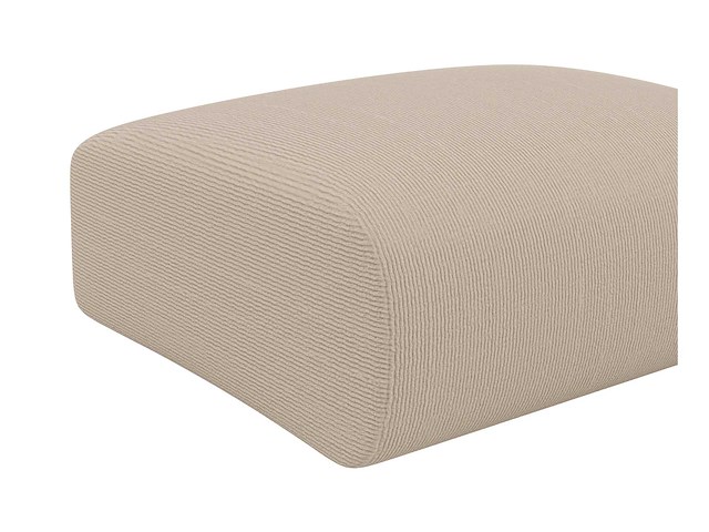 Maison céphy beige ribflufluwelen ottoman - afbeelding 4 van  7