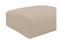 Maison céphy beige ribflufluwelen ottoman - afbeelding 4 van  7