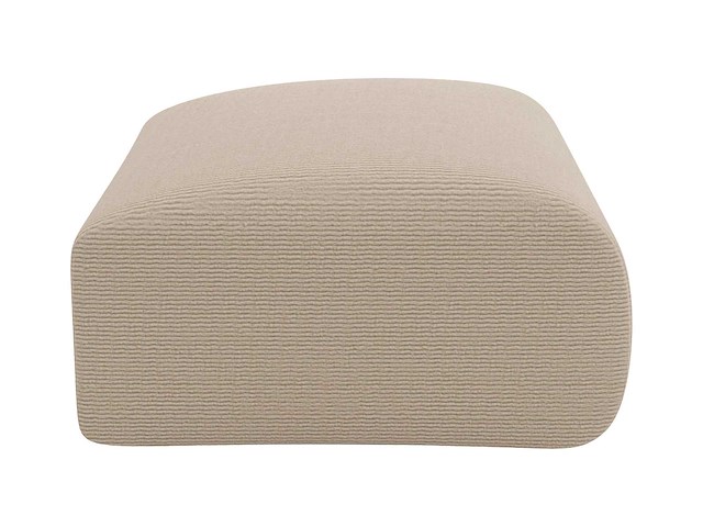 Maison céphy beige ribflufluwelen ottoman - afbeelding 6 van  7