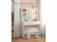 Make-up tafel met led-verlichting, 3 tonen en instelbare helderheid - afbeelding 6 van  6