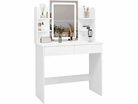 Make-up tafel met spiegel en led-lamp, make-up tafel 2 usb-poorten - afbeelding 2 van  4