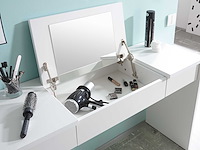 Make-uptafel alizée 125cm 2 lades & 1 deur - wit - afbeelding 2 van  5
