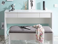 Make-uptafel alizée 125cm 2 lades & 1 deur - wit - afbeelding 3 van  5