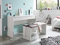 Make-uptafel alizée 125cm 2 lades & 1 deur - wit - afbeelding 1 van  5